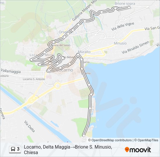 3 Bus Line Map