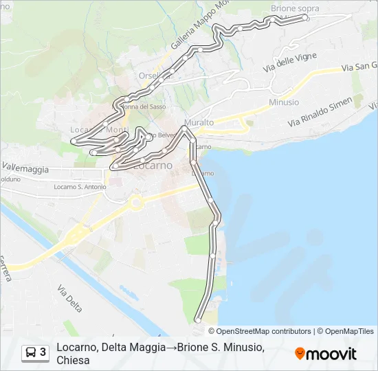 3 Bus Line Map