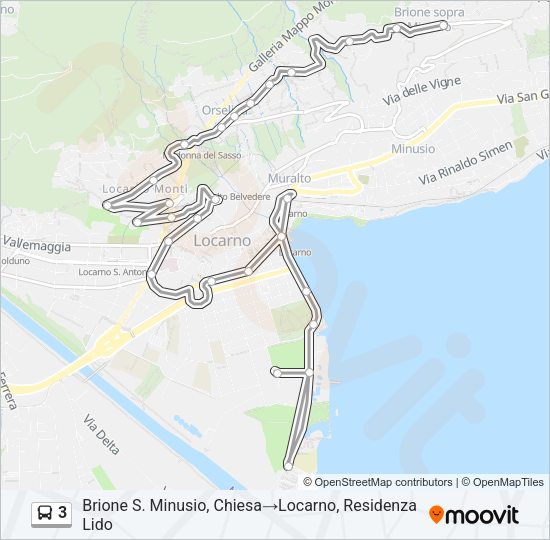 3 Bus Line Map