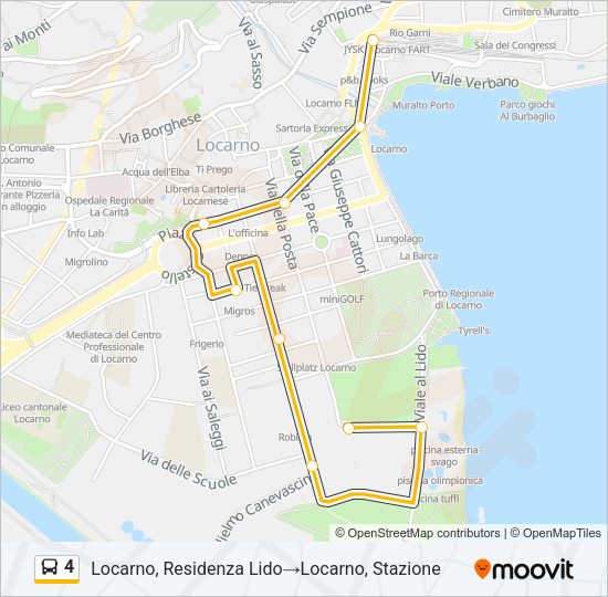 4 Bus Line Map