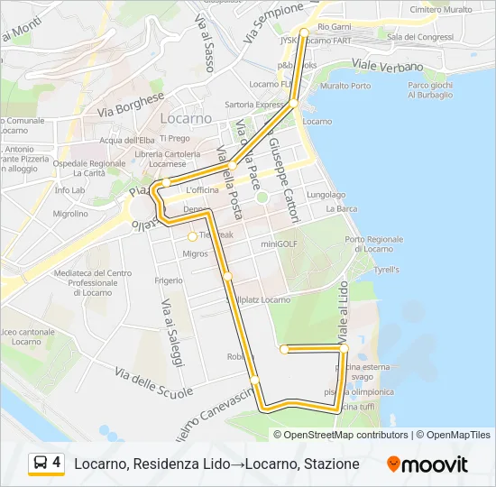 4 Bus Line Map