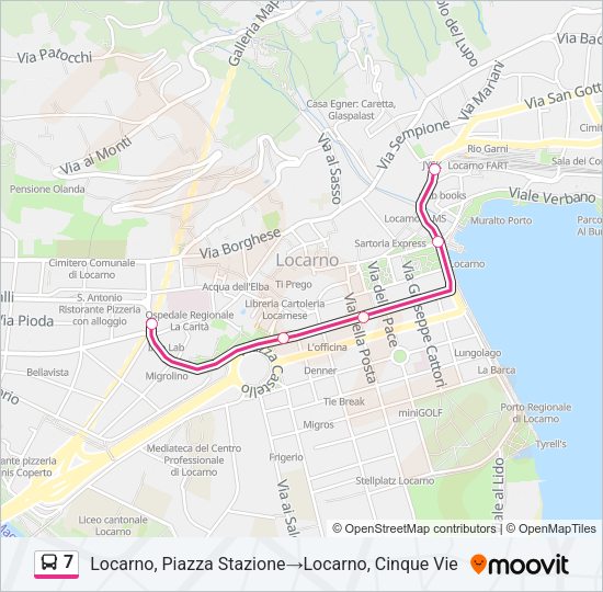 7 Bus Line Map