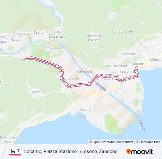 7 Bus Line Map