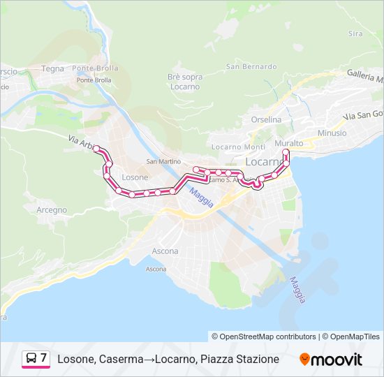 7 Bus Line Map