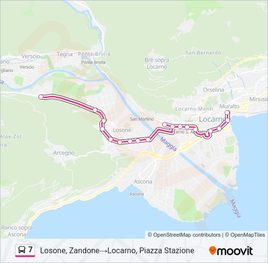 7 Bus Line Map