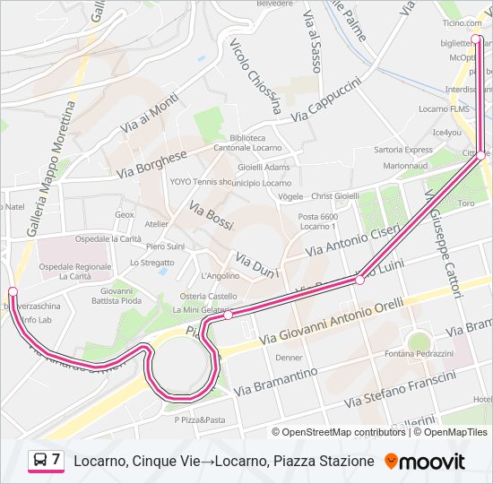7 Bus Line Map