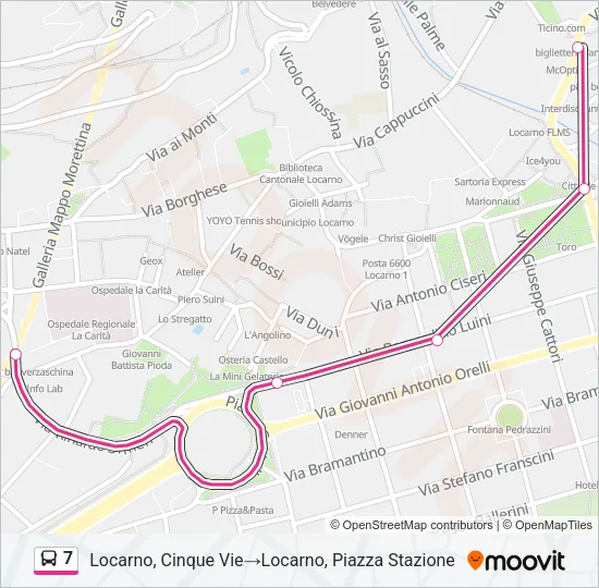 7 Bus Line Map