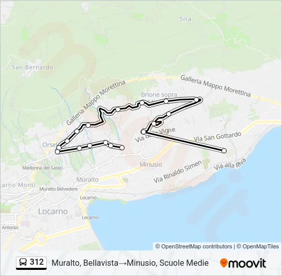 312 Bus Line Map