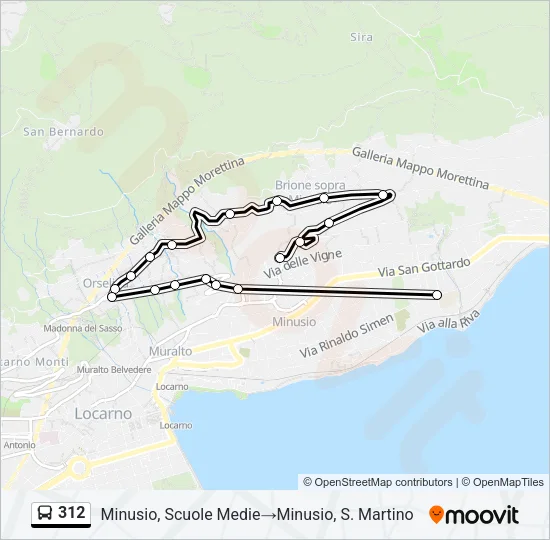 312 Bus Line Map