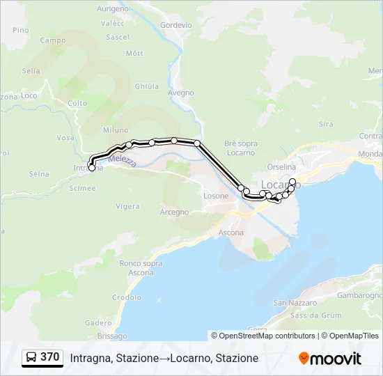 370 Bus Line Map