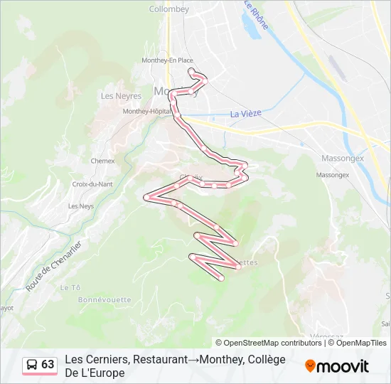 63 Bus Line Map