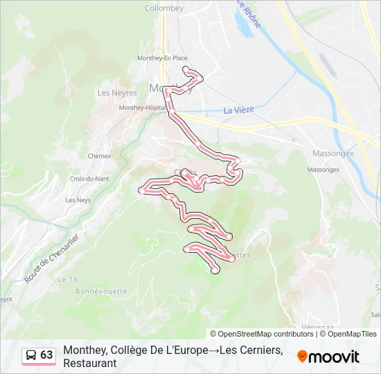 63 Bus Line Map