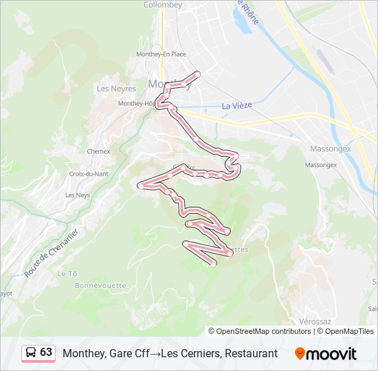 63 bus Line Map