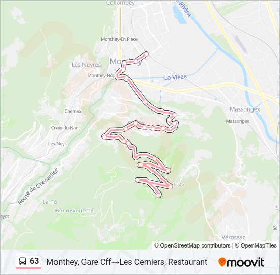 63 Bus Line Map