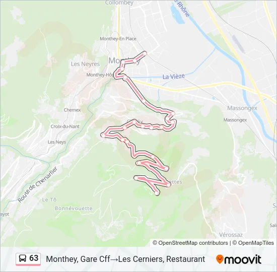 63 Bus Line Map