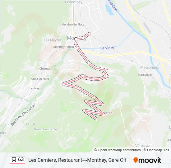 63 Bus Line Map