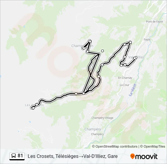 81 Bus Line Map