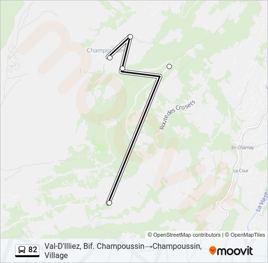82 Bus Line Map
