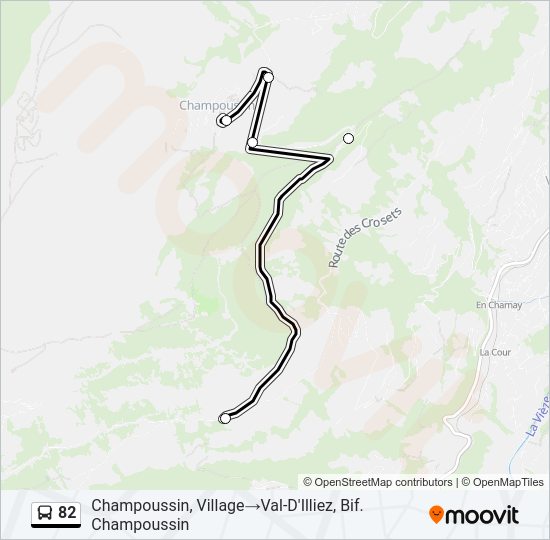 82 Bus Line Map