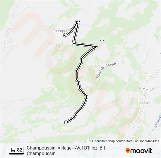 82 Bus Line Map