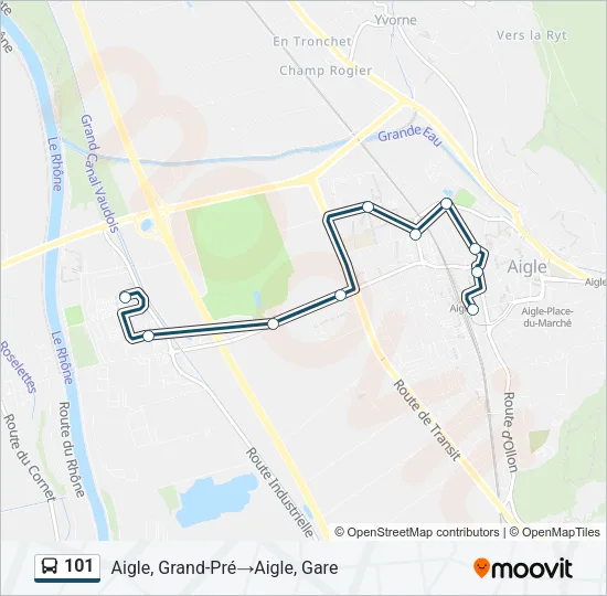 101 Bus Line Map