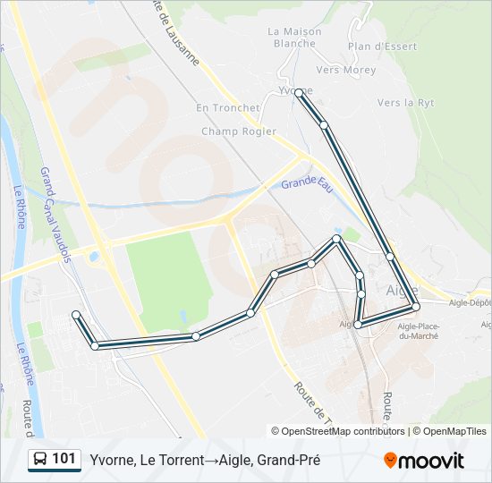 101 Bus Line Map