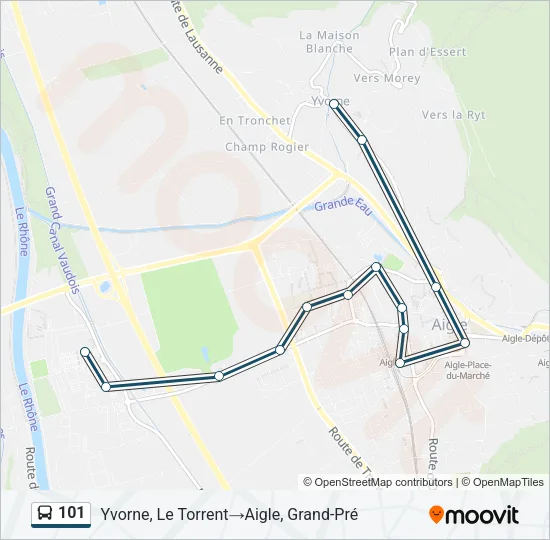 101 Bus Line Map