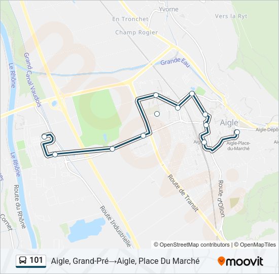 101 Bus Line Map