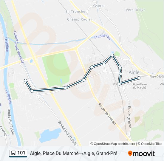 101 Bus Line Map
