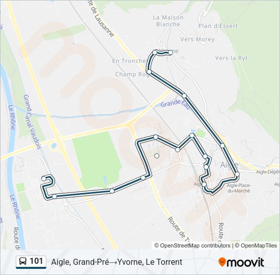 101 Bus Line Map