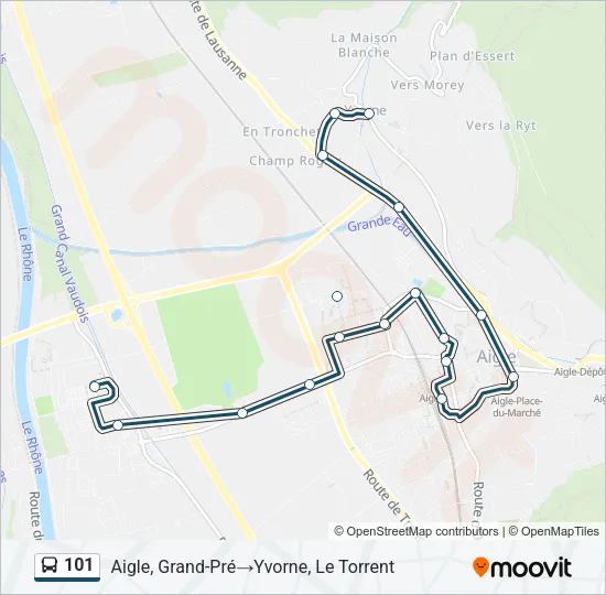 101 Bus Line Map