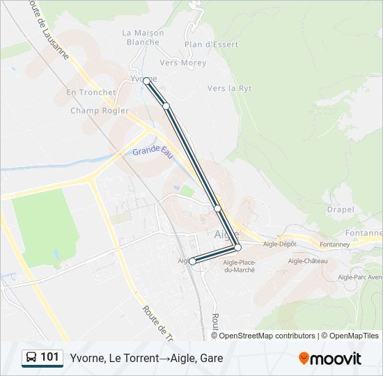 101 Bus Line Map