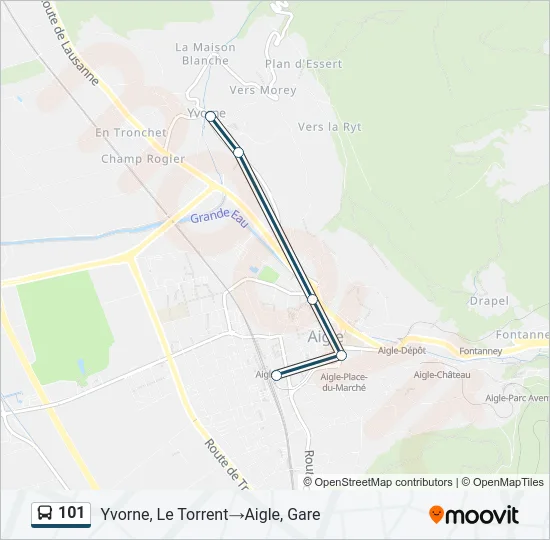 101 Bus Line Map