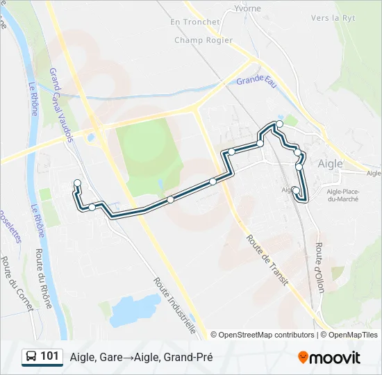 101 Bus Line Map