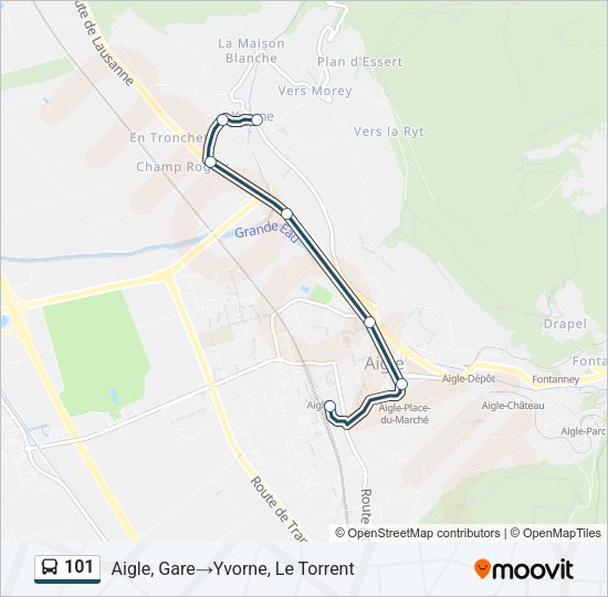 101 Bus Line Map