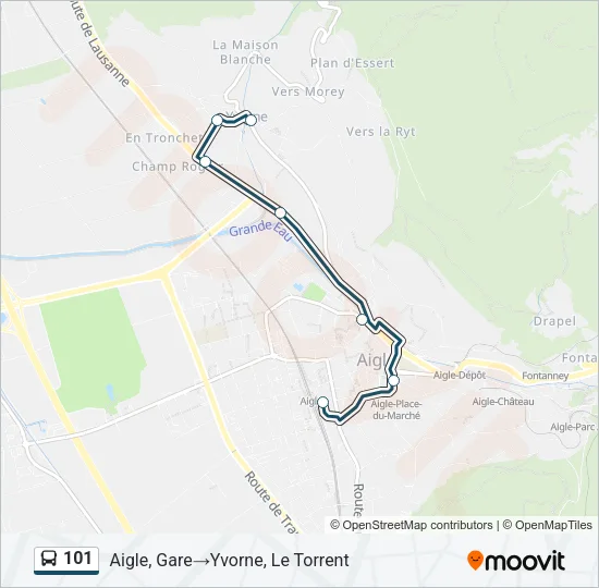 101 Bus Line Map