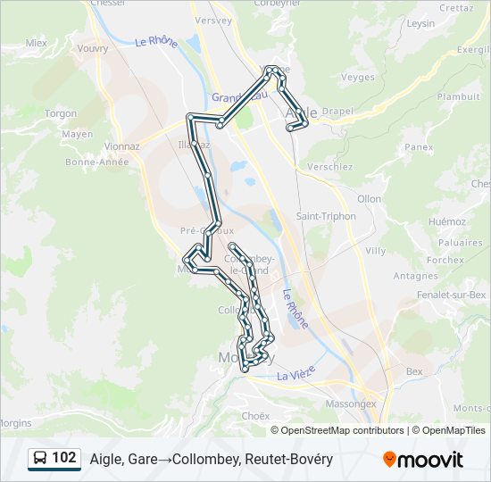 102 Bus Line Map