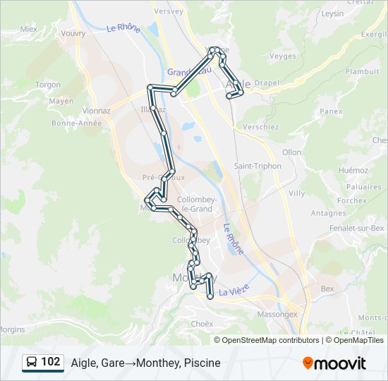 102 Bus Line Map