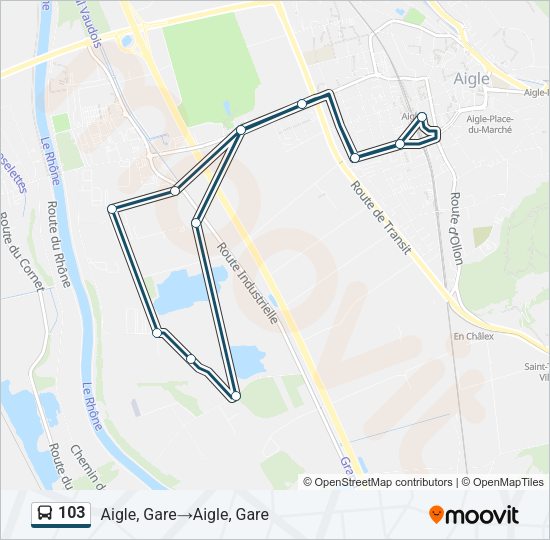 103 Bus Line Map