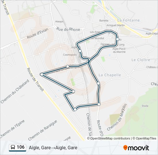 106 Bus Line Map