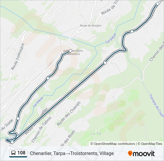 108 Bus Line Map