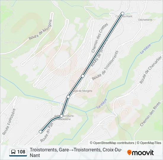 108 Bus Line Map