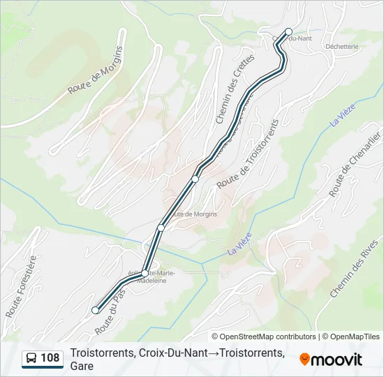 108 Bus Line Map