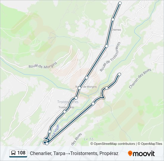108 Bus Line Map
