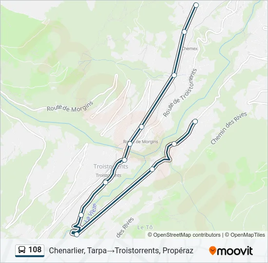 108 Bus Line Map
