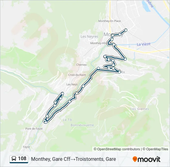 108 Bus Line Map