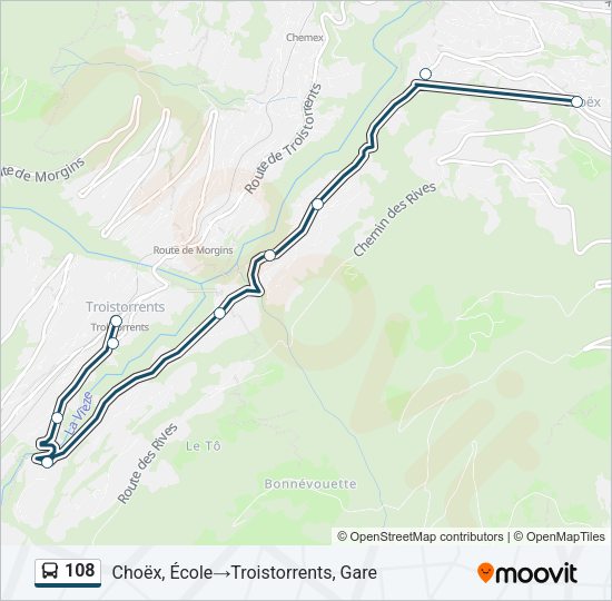 108 Bus Line Map