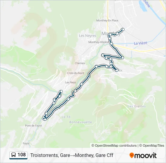 108 Bus Line Map