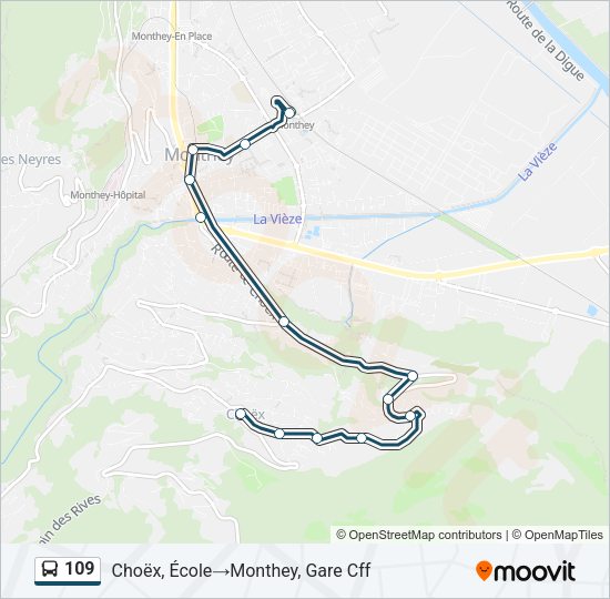 109 Bus Line Map