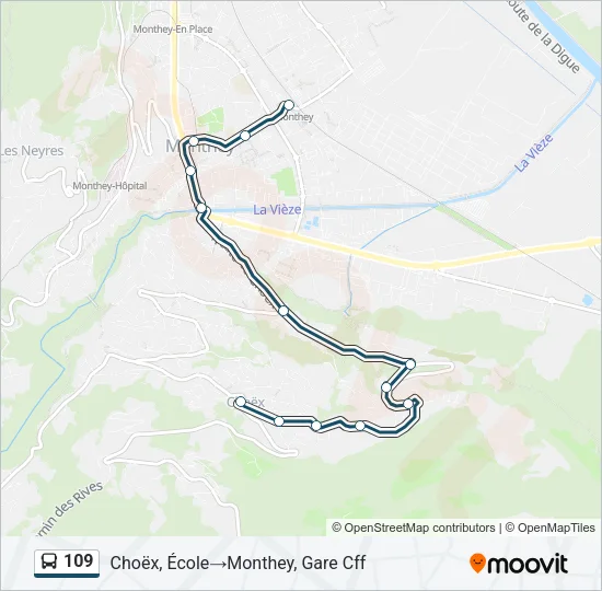 109 Bus Line Map